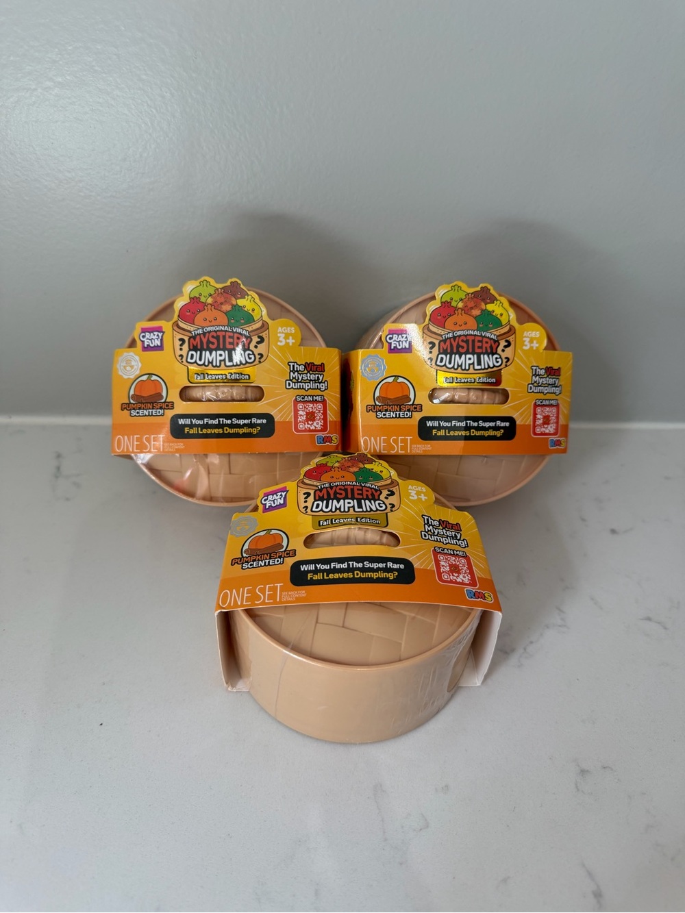 NEW 3X Viral Mystery Dumplings Fall Leaves Scented Surprise Toy